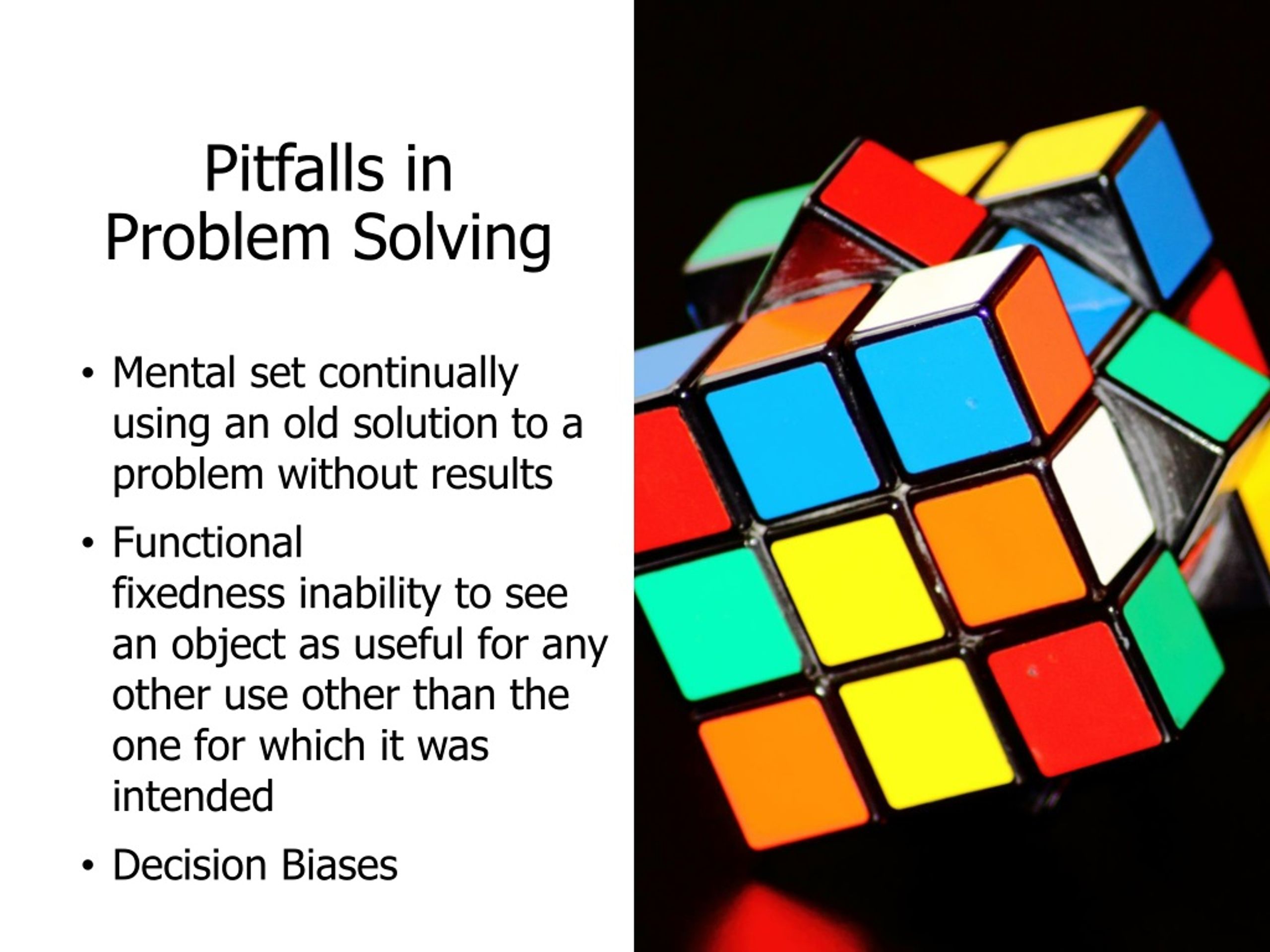 pitfalls to problem solving psychology