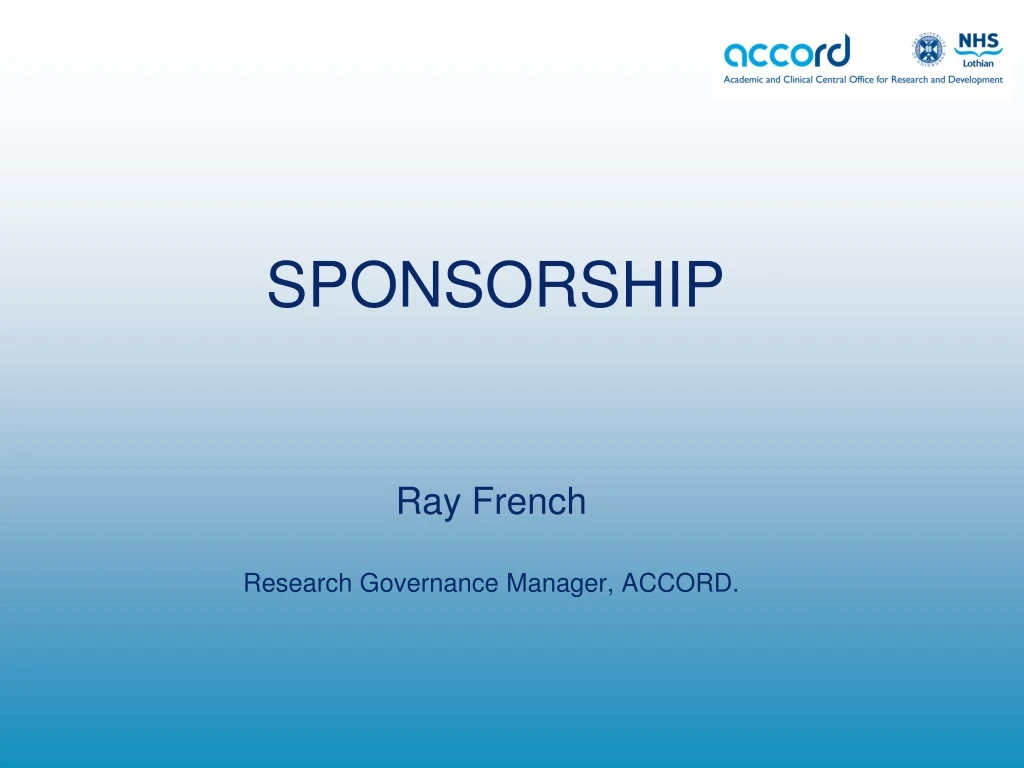 sponsorship n.