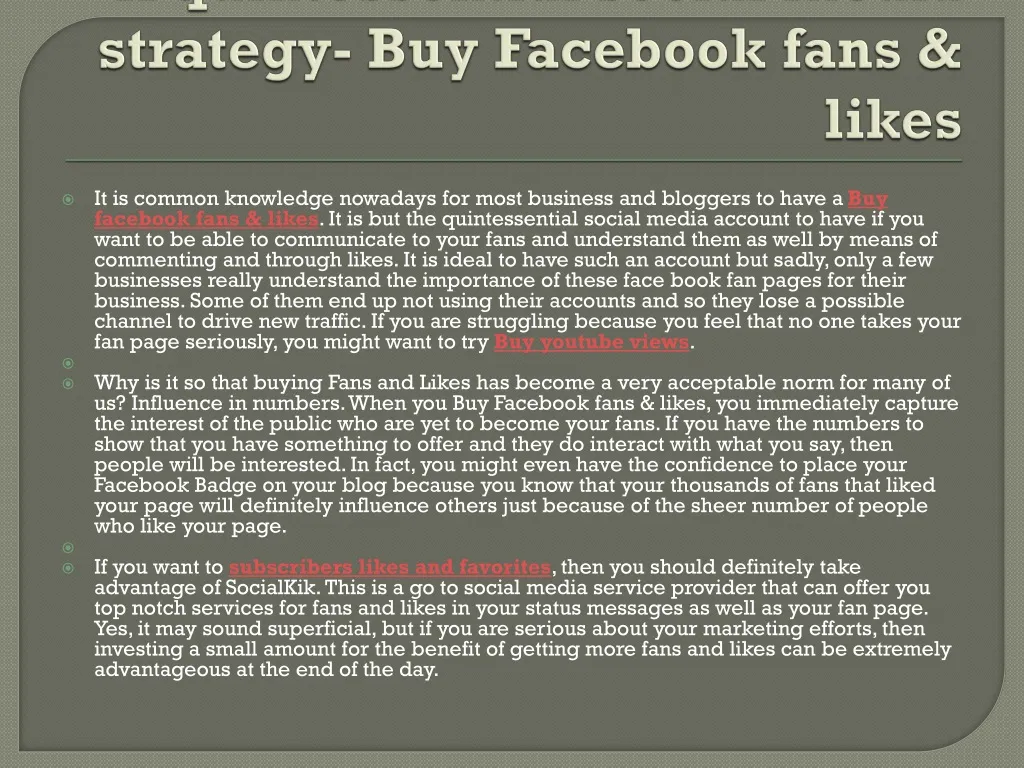 a quintessential social media strategy buy facebook fans likes n.
