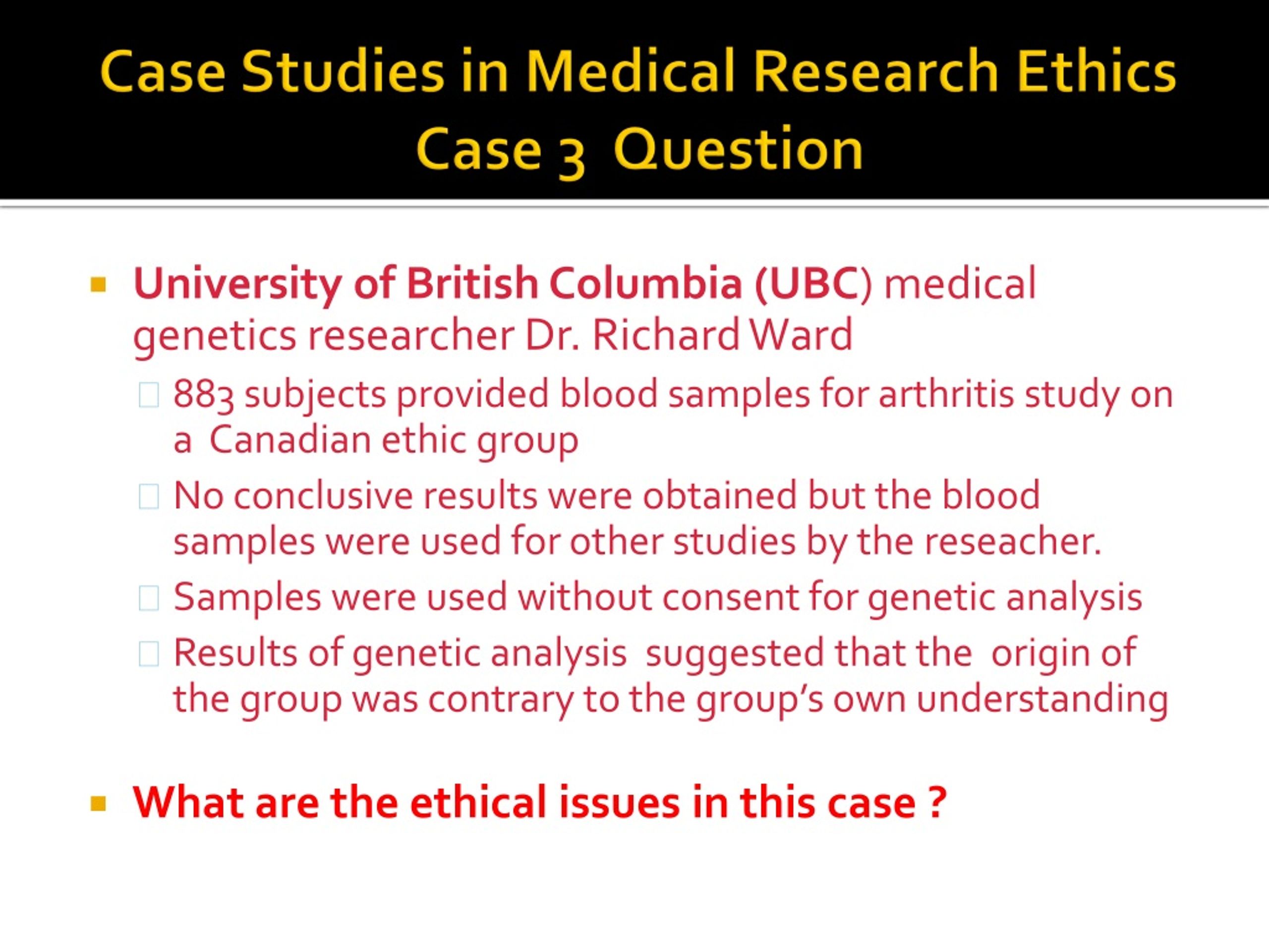 medical research ethics case studies