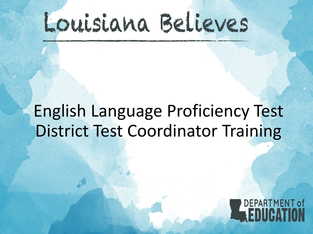 english language proficiency test district test coordinator training n.