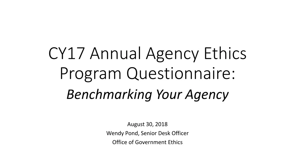 cy17 annual agency ethics program questionnaire n.