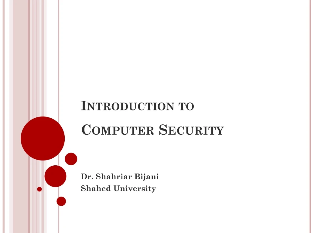 PPT - Introduction To Computer Security PowerPoint Presentation, Free ...