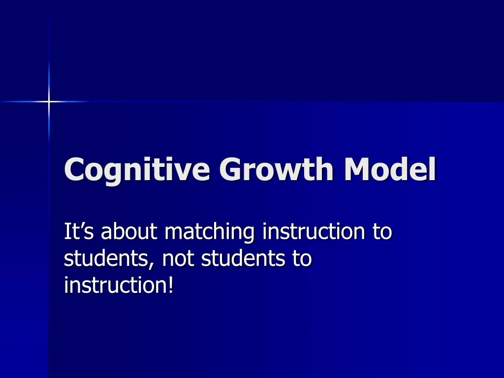 PPT - Cognitive Growth Model PowerPoint Presentation, free download ...