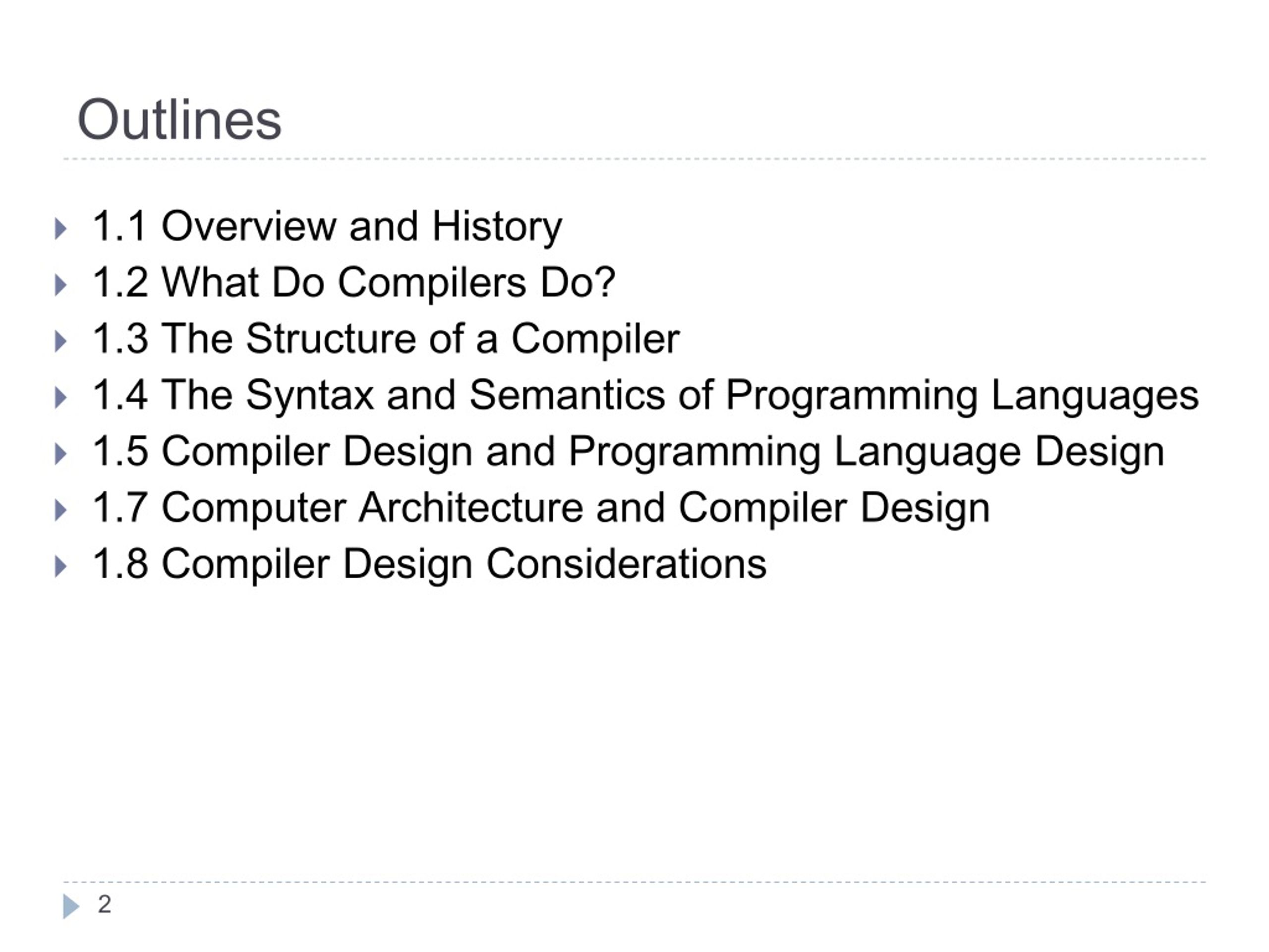 compiler design presentation topics