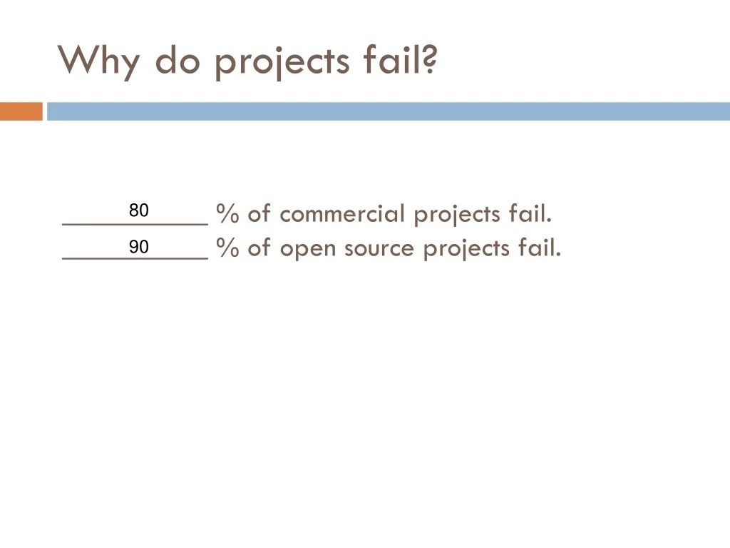 PPT - Why Do Projects Fail? PowerPoint Presentation, Free Download - ID ...