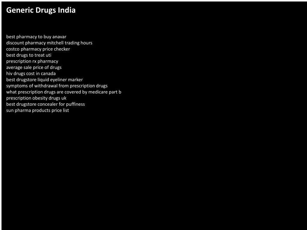 generic drugs india n.