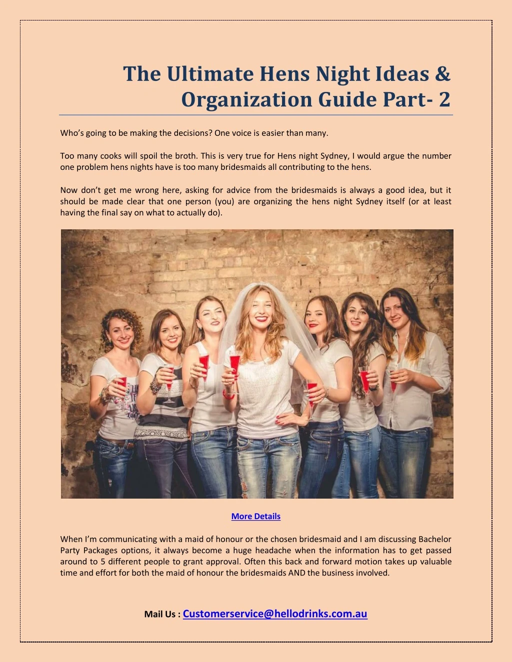 the ultimate hens night ideas organization guide n.