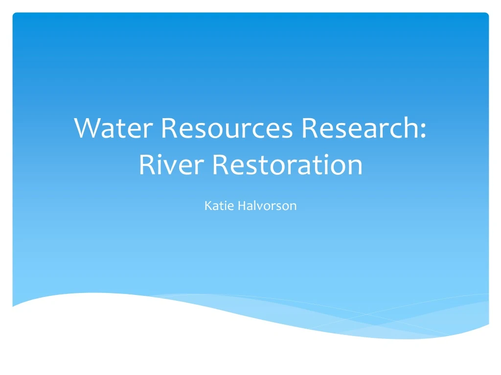 water resources research topics