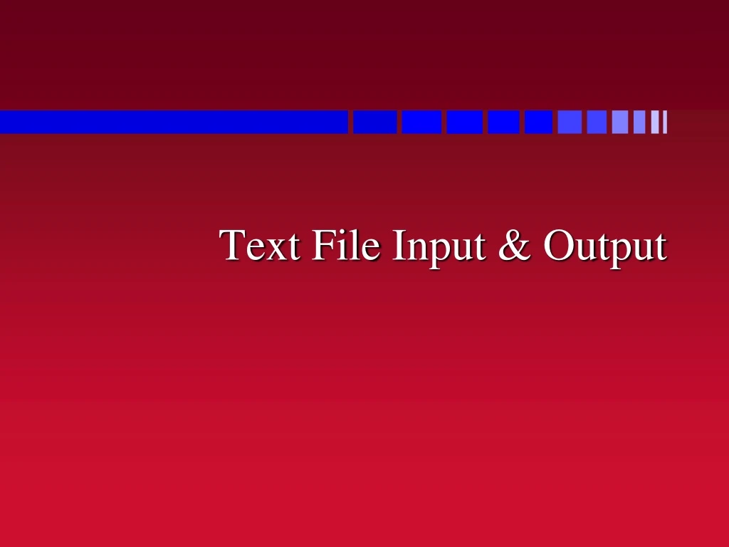 text file input output n.
