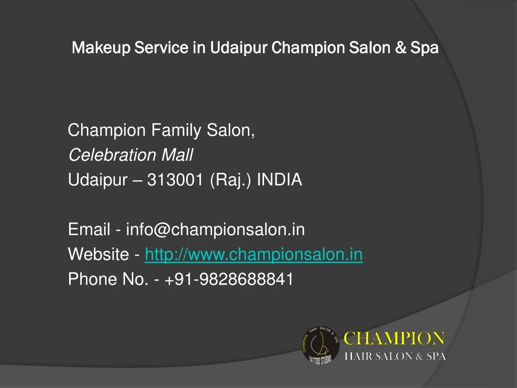 makeup service in udaipur champion salon spa n.