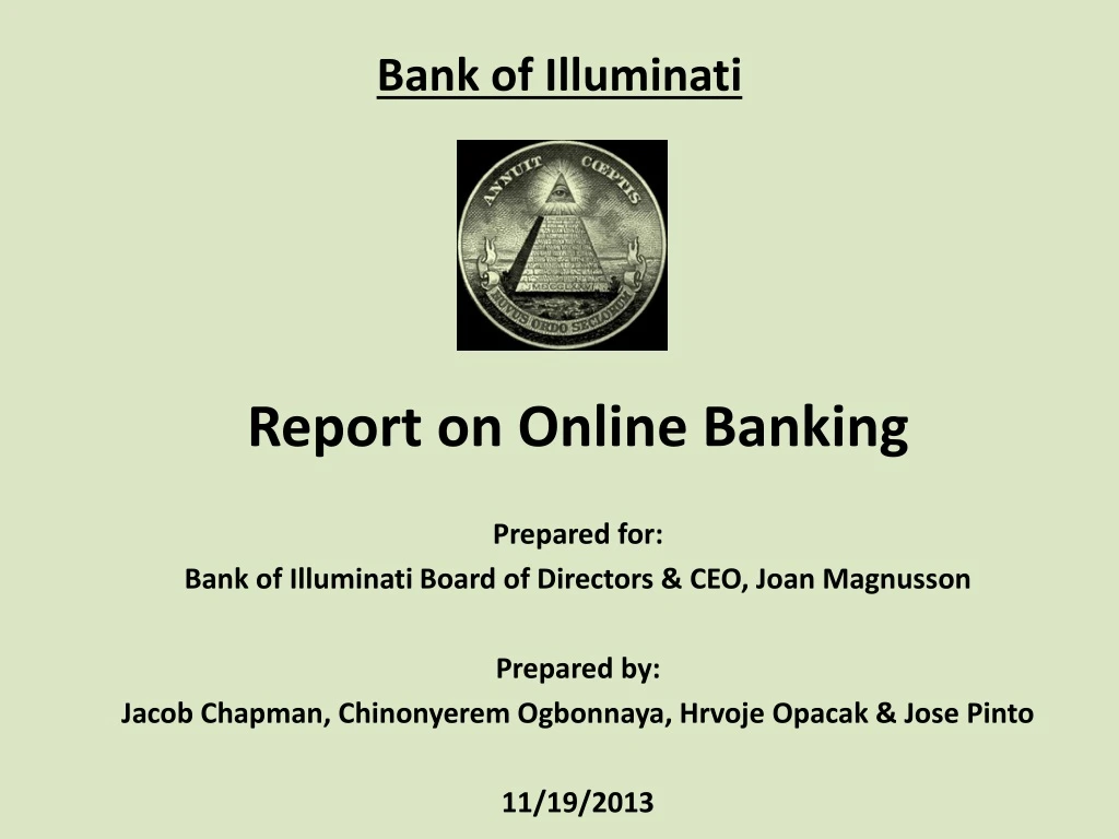 Ppt Bank Of Illuminati Powerpoint Presentation Free Download Id