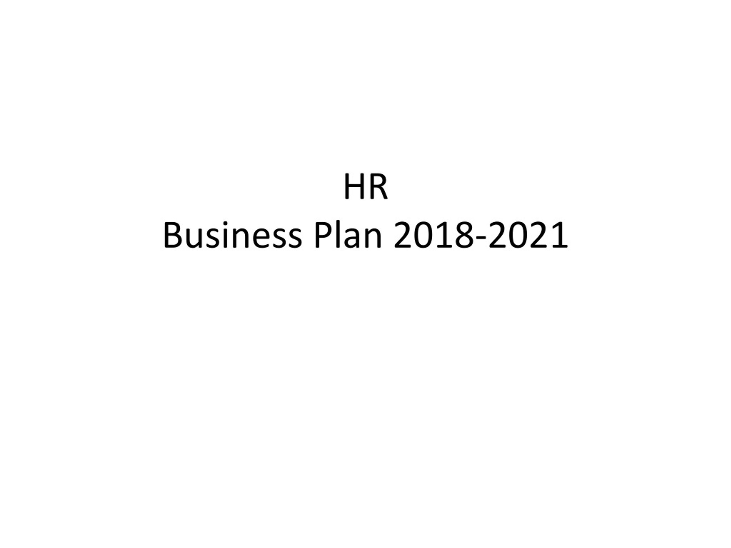 hr business plan 2021