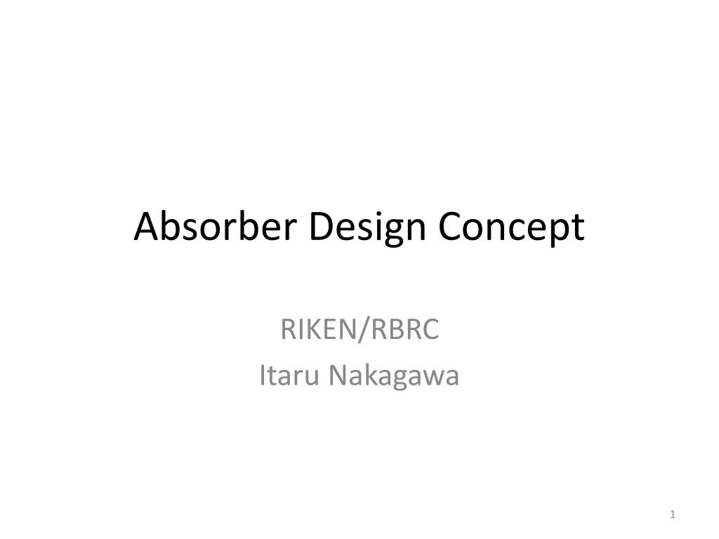 absorber design concept n.