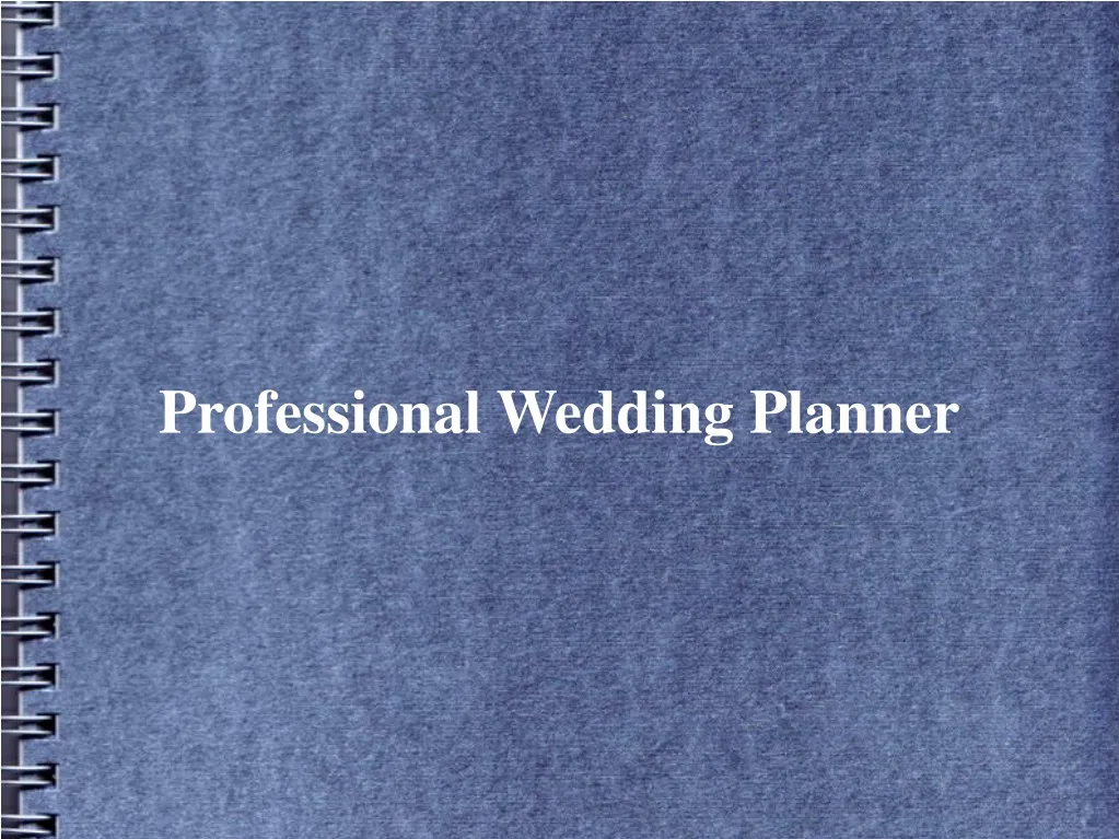 professional wedding planner n.