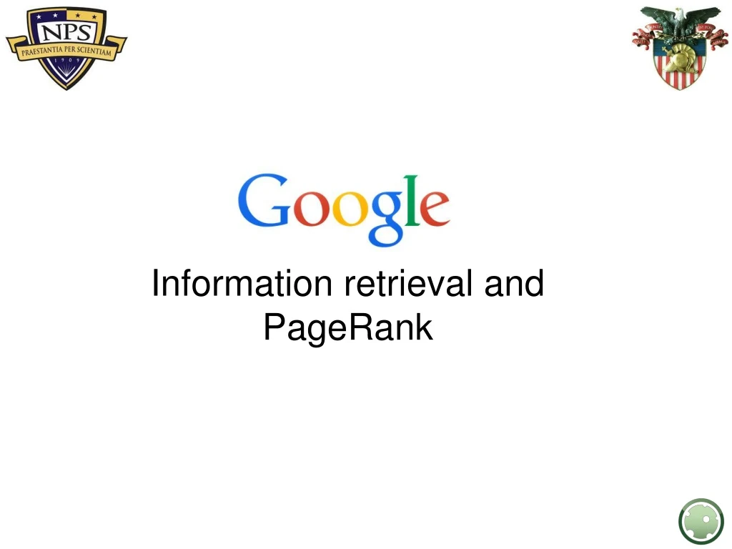information retrieval and pagerank n.