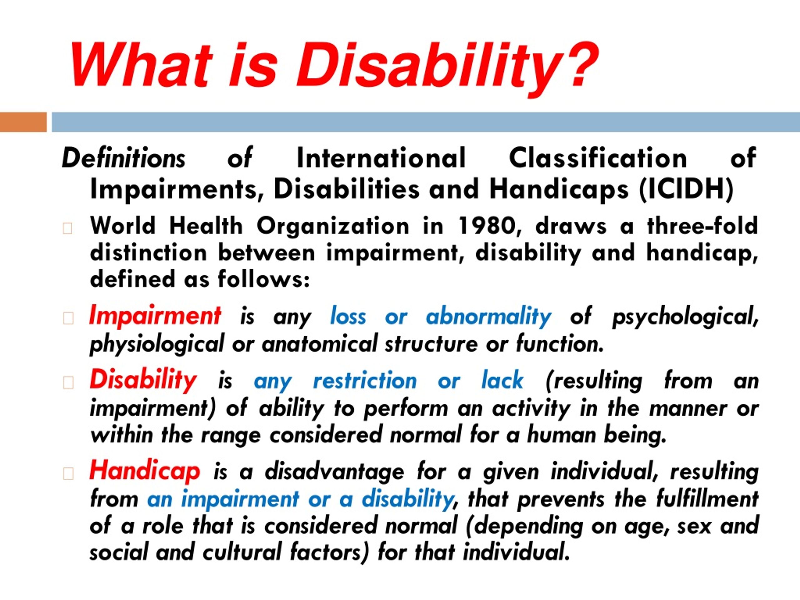 presentation about disability