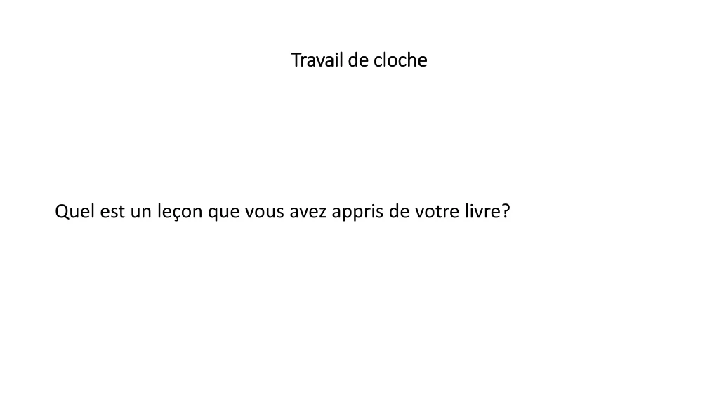 travail de cloche n.
