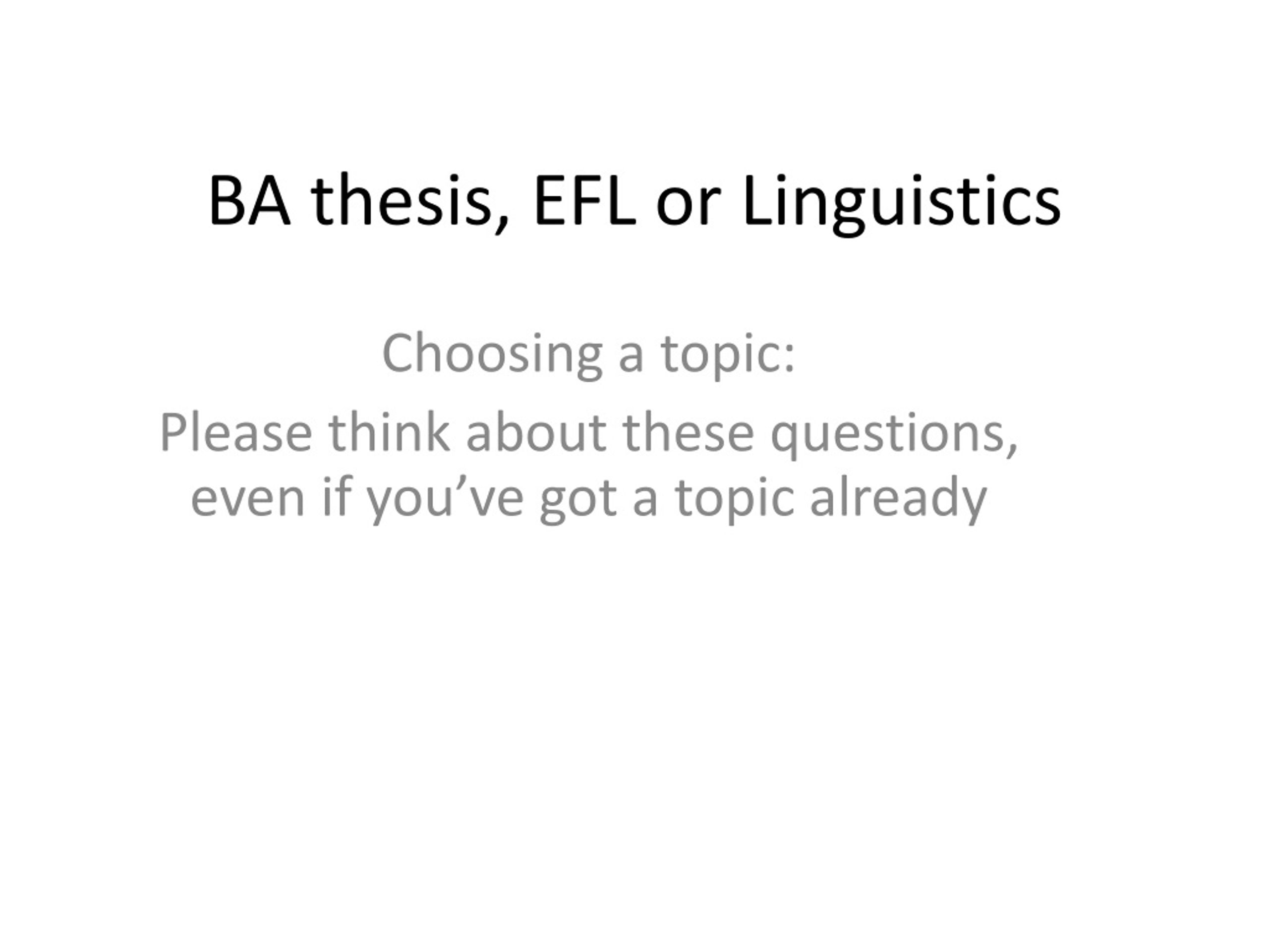 what is a ba thesis