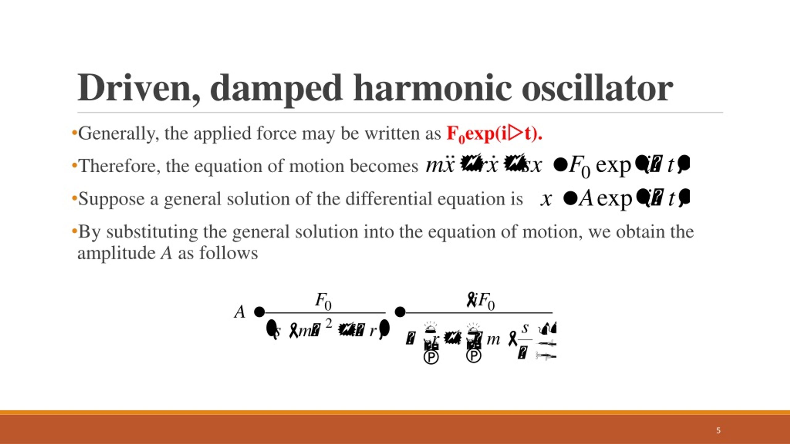 PPT Review Of Forced Oscillator Dynamics September 3rd 2019 