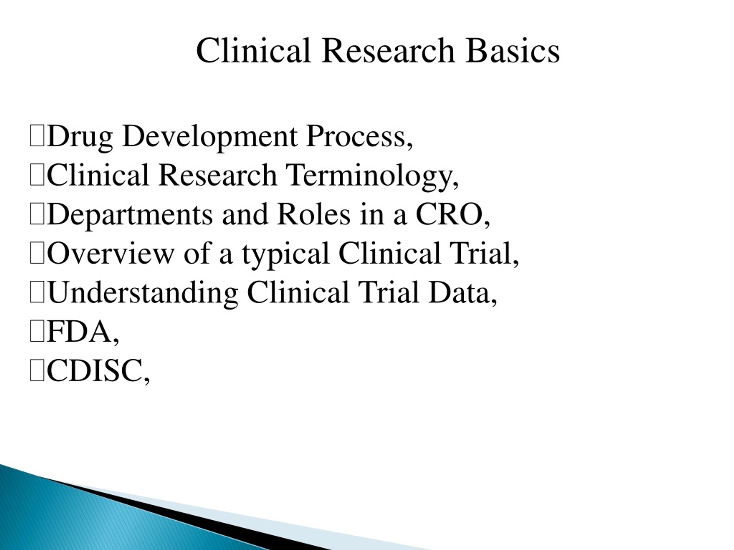 clinical research terminology ppt