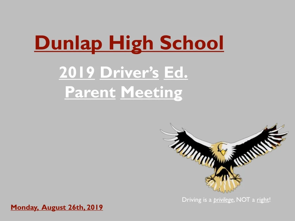 PPT Dunlap High School PowerPoint Presentation, free download ID