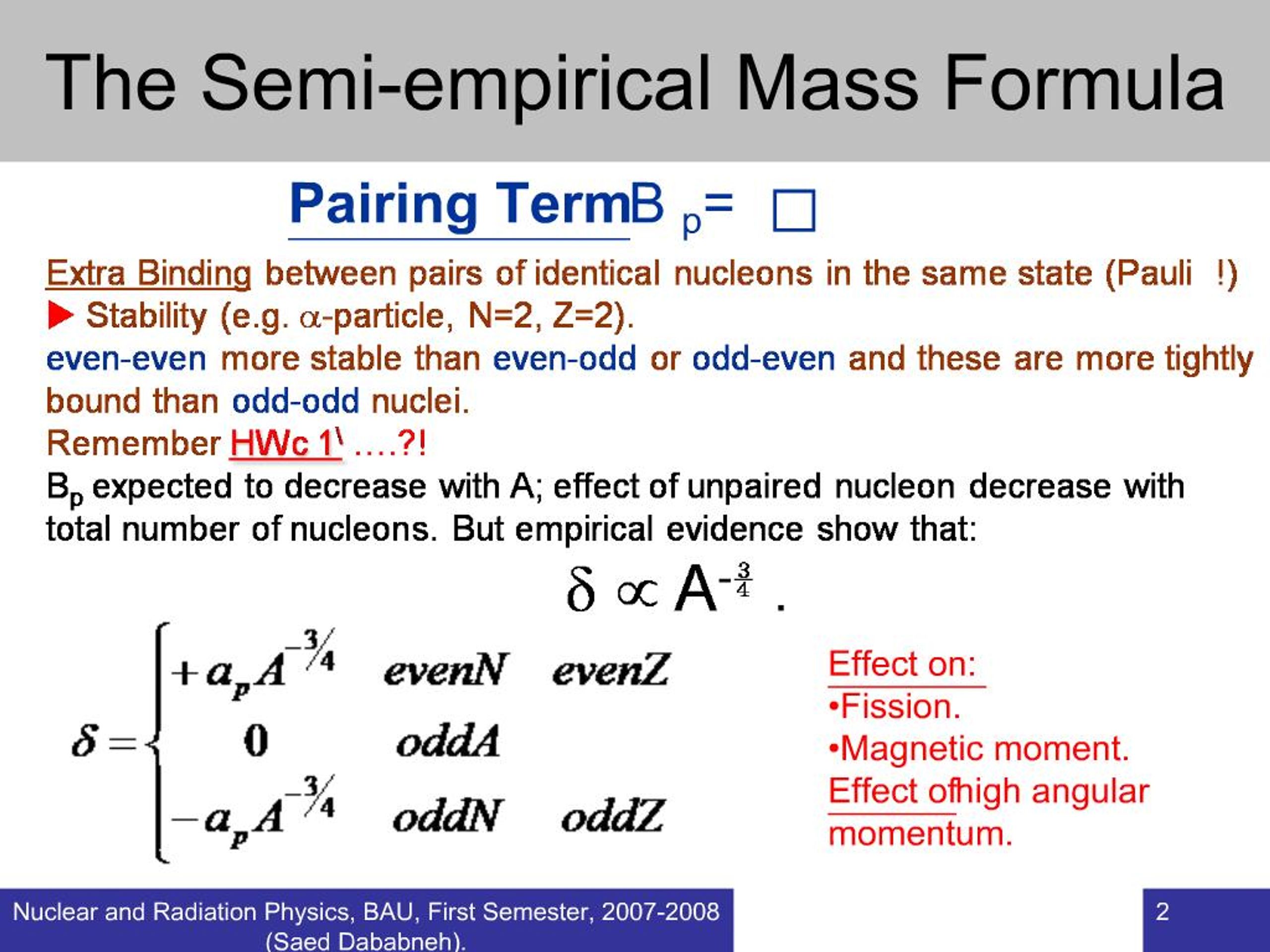 Ppt The Semi Empirical Mass Formula Powerpoint Presentation Free Download Id 890223