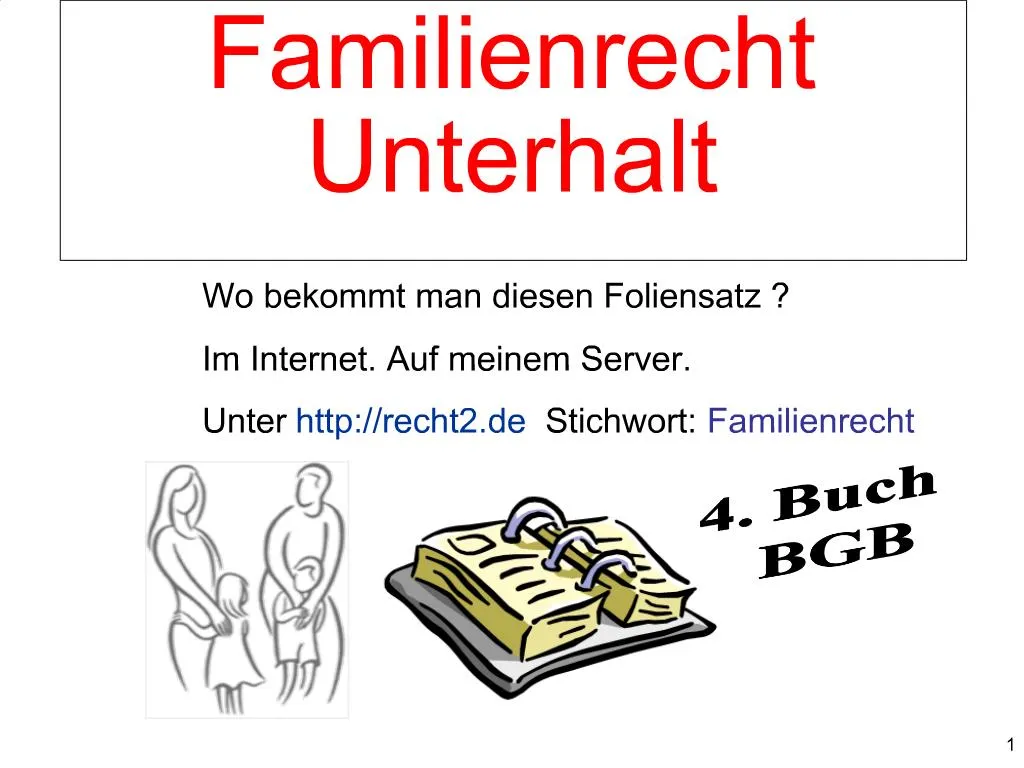 PPT - Familienrecht Unterhalt PowerPoint Presentation, Free Download ...