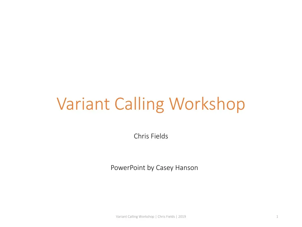variant calling workshop n.