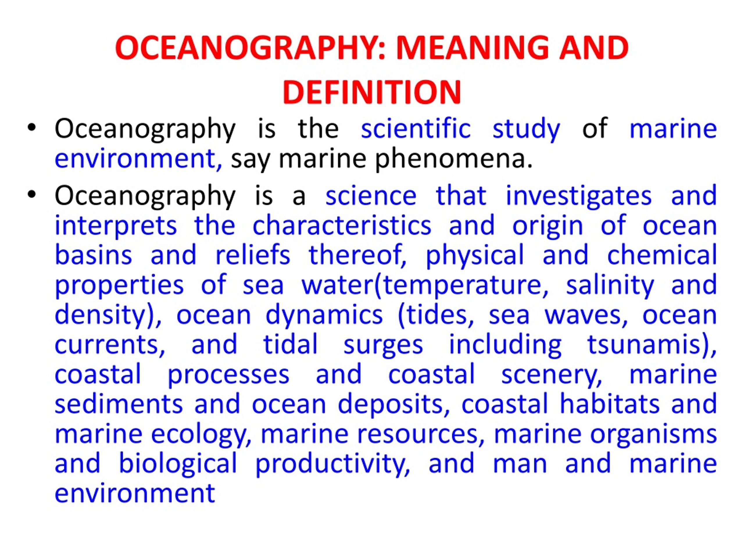 Ppt Introduction Of Oceanography Powerpoint Presentation Free Download Id8903600 7324