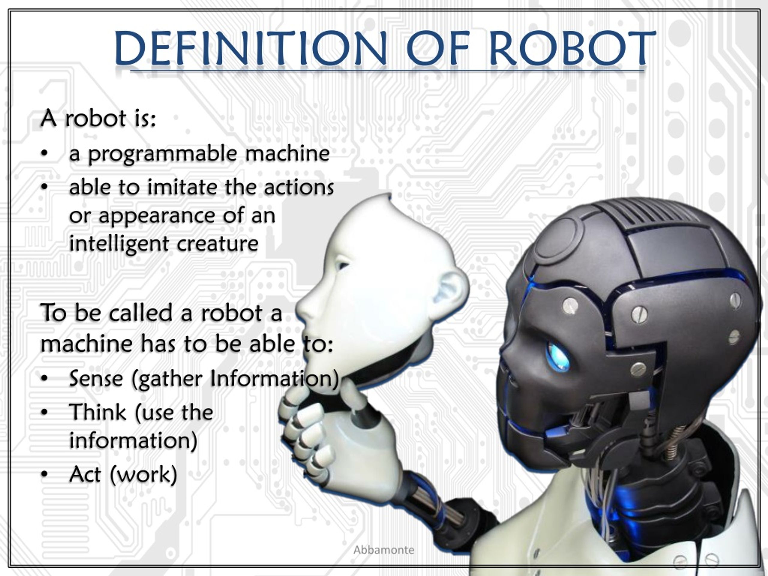 what is a robot presentation