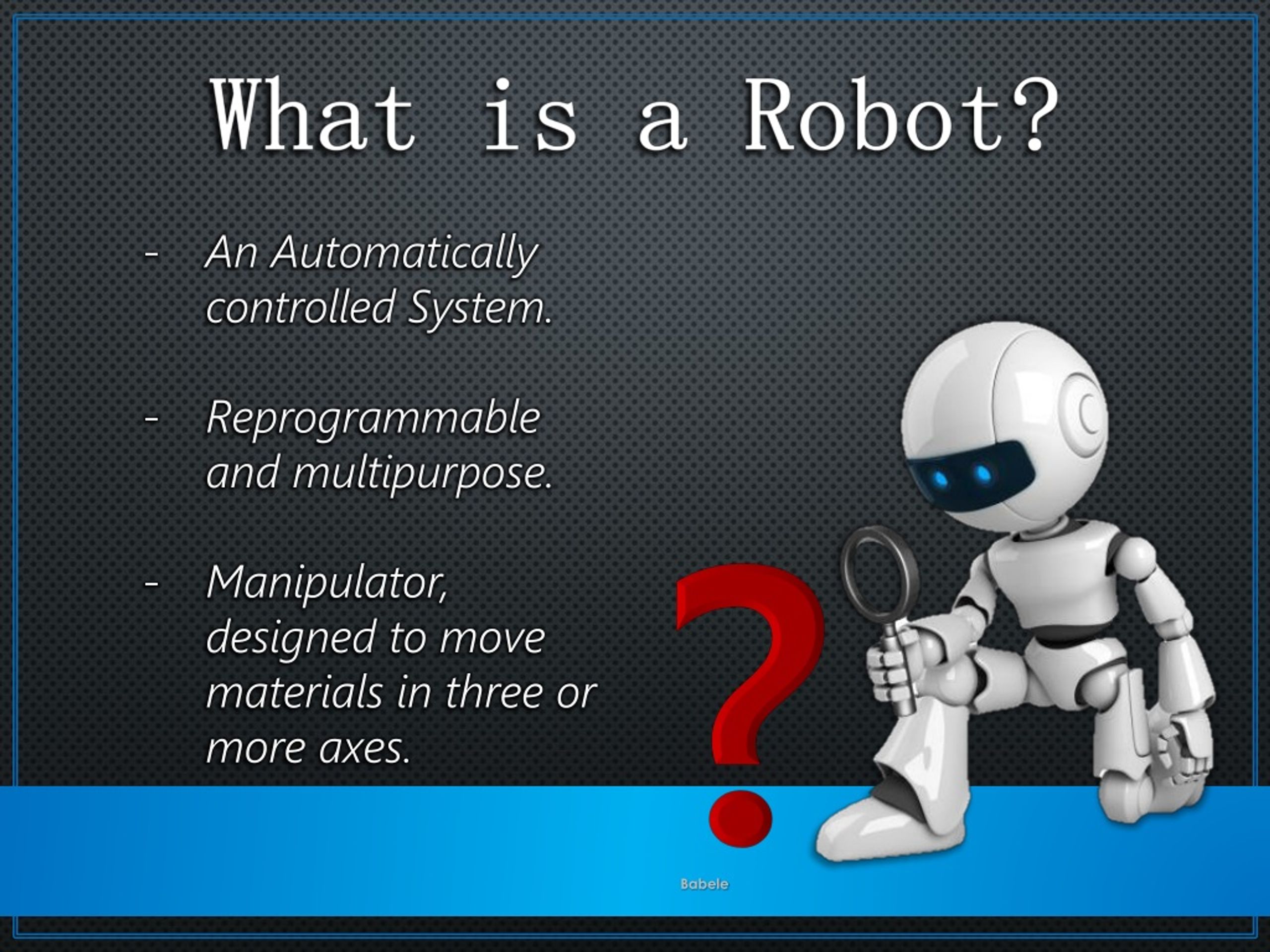 presentation about robots