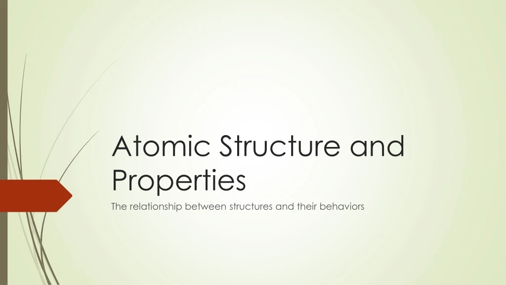 atomic structure and properties n.