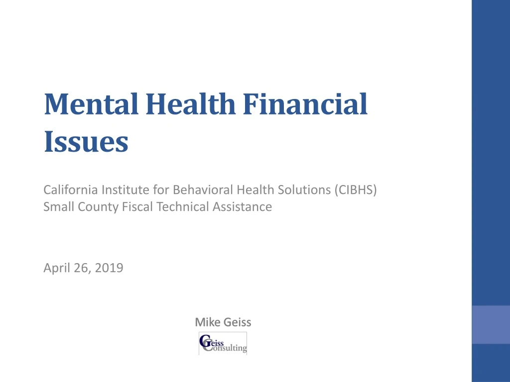 mental health financial issues n.