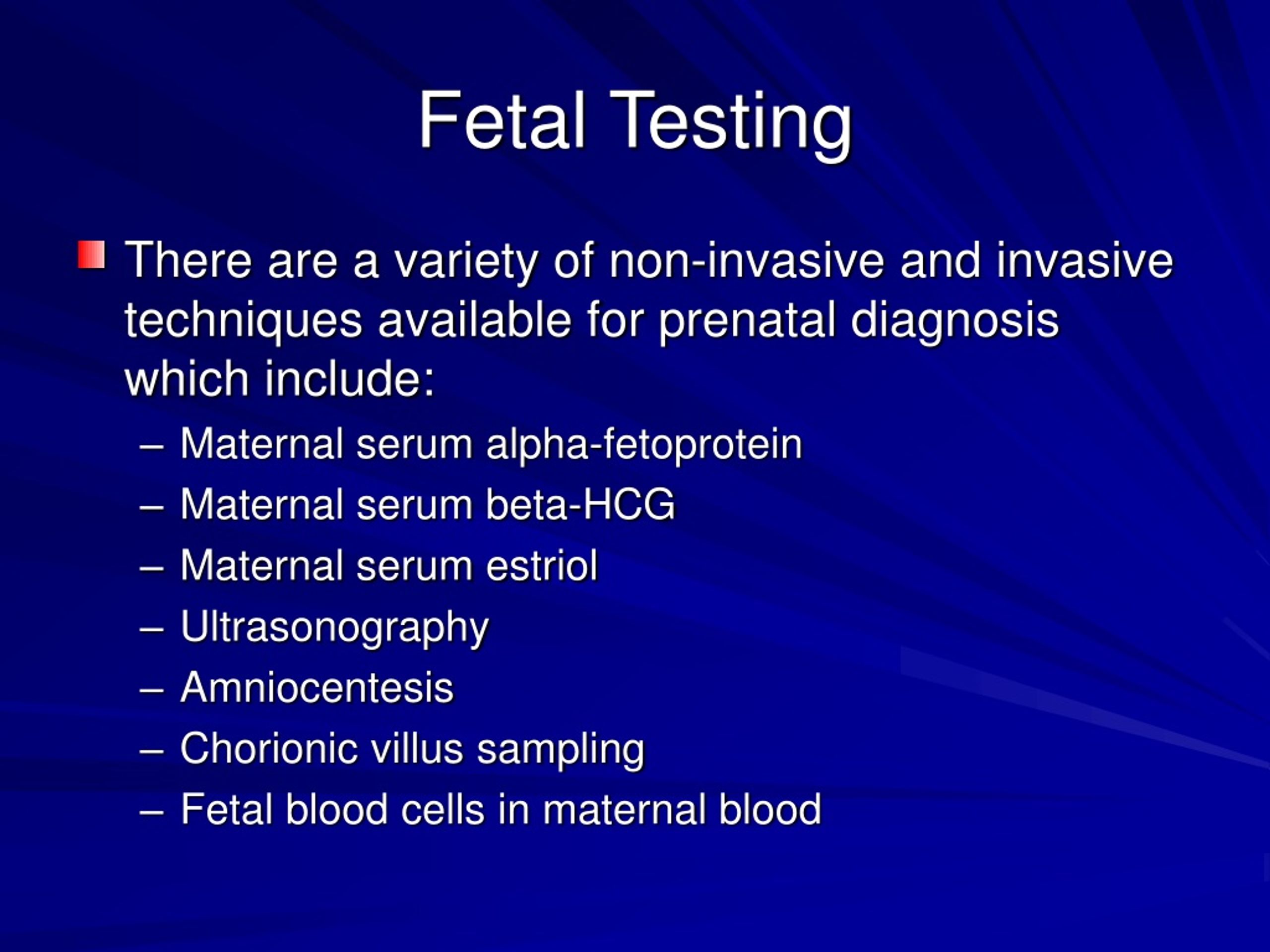 Most Common Type Of Fetal Testing