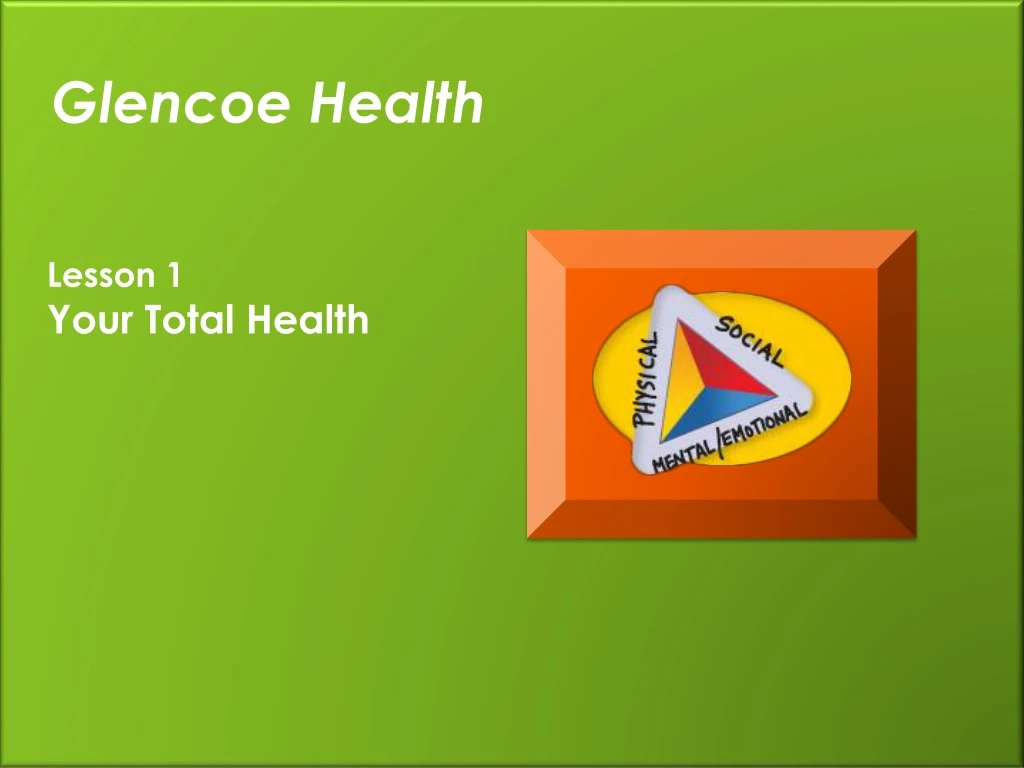 PPT Glencoe Health PowerPoint Presentation Free Download ID 8907190