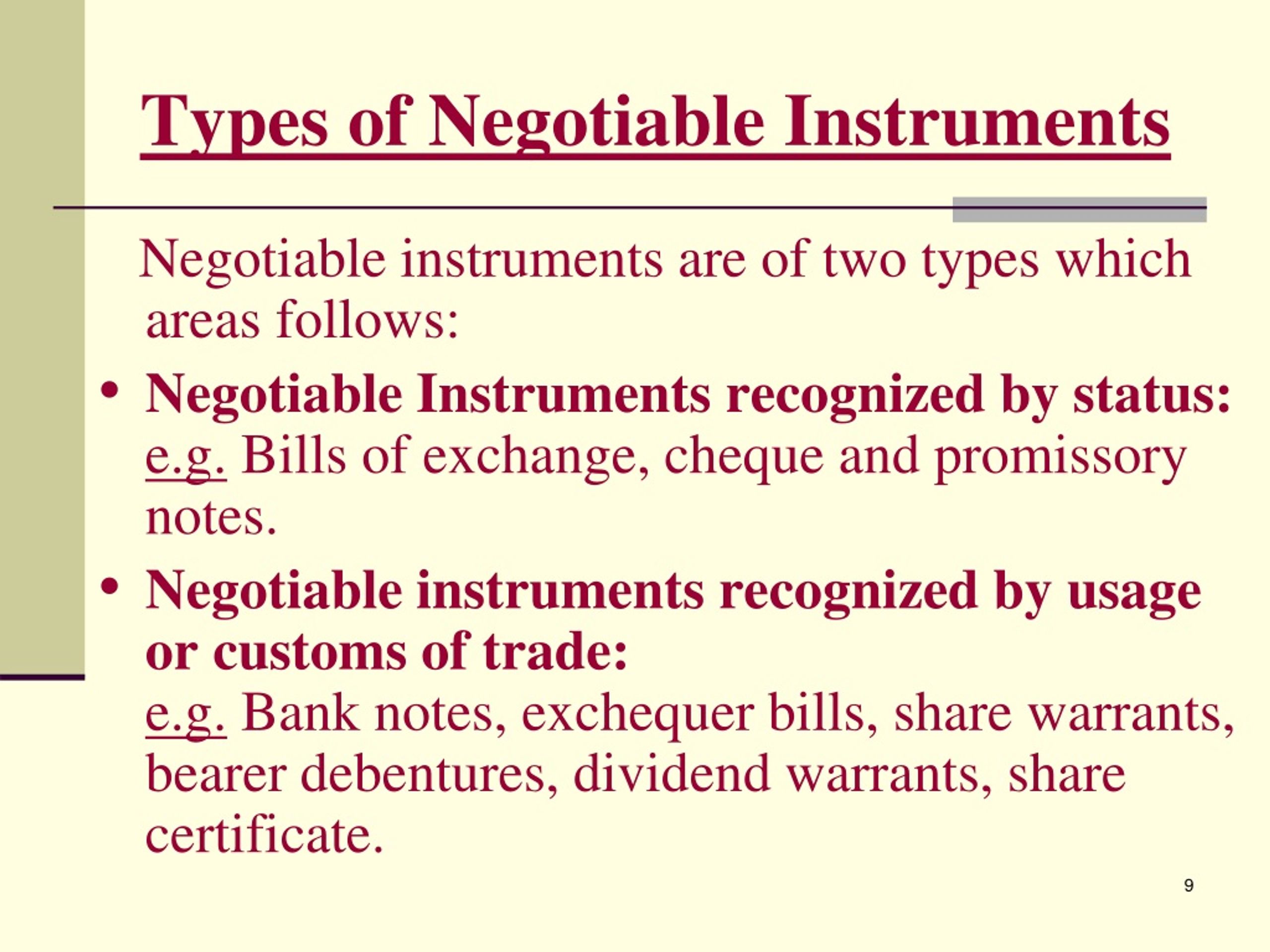 PPT The Negotiable Instruments Act, 1881. PowerPoint Presentation