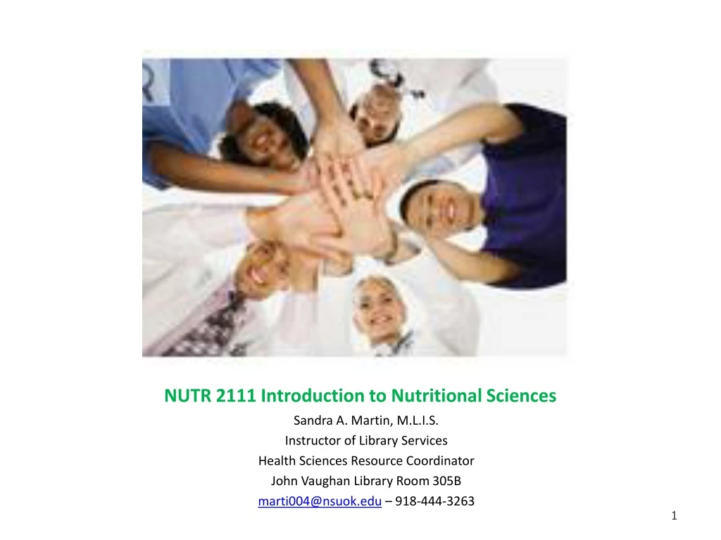 nutr 2111 introduction to nutritional sciences n.