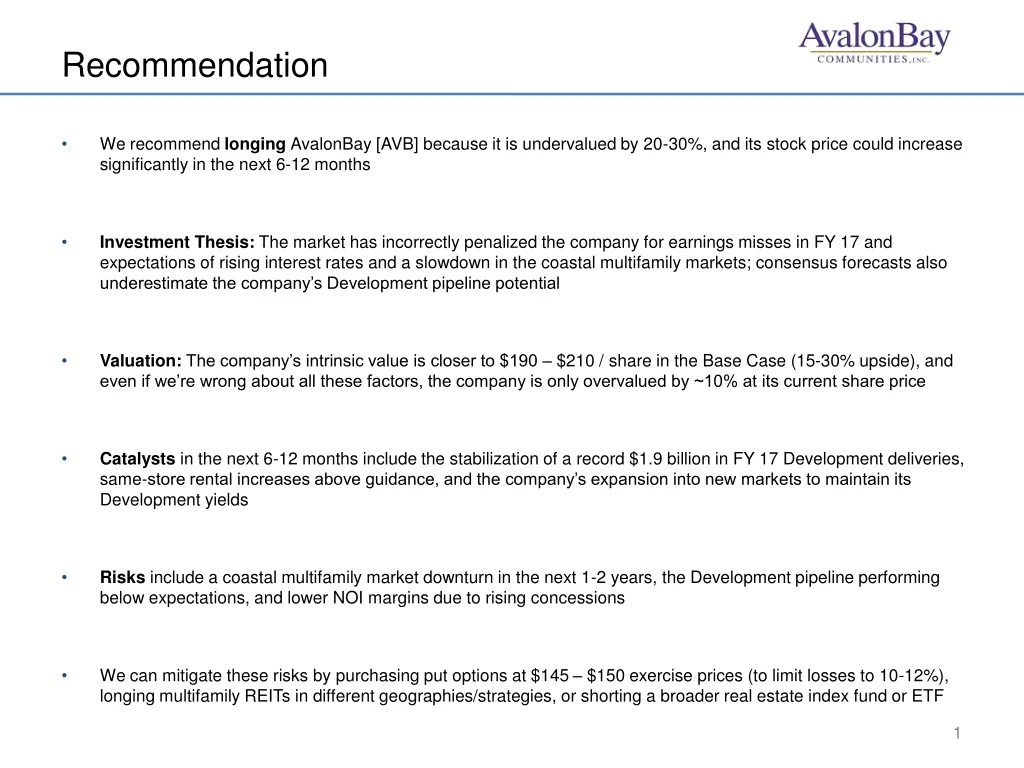 recommendation n.