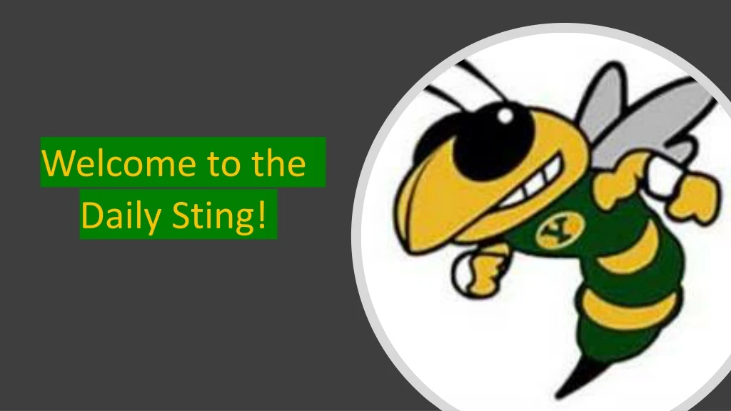 welcome to the daily sting n.