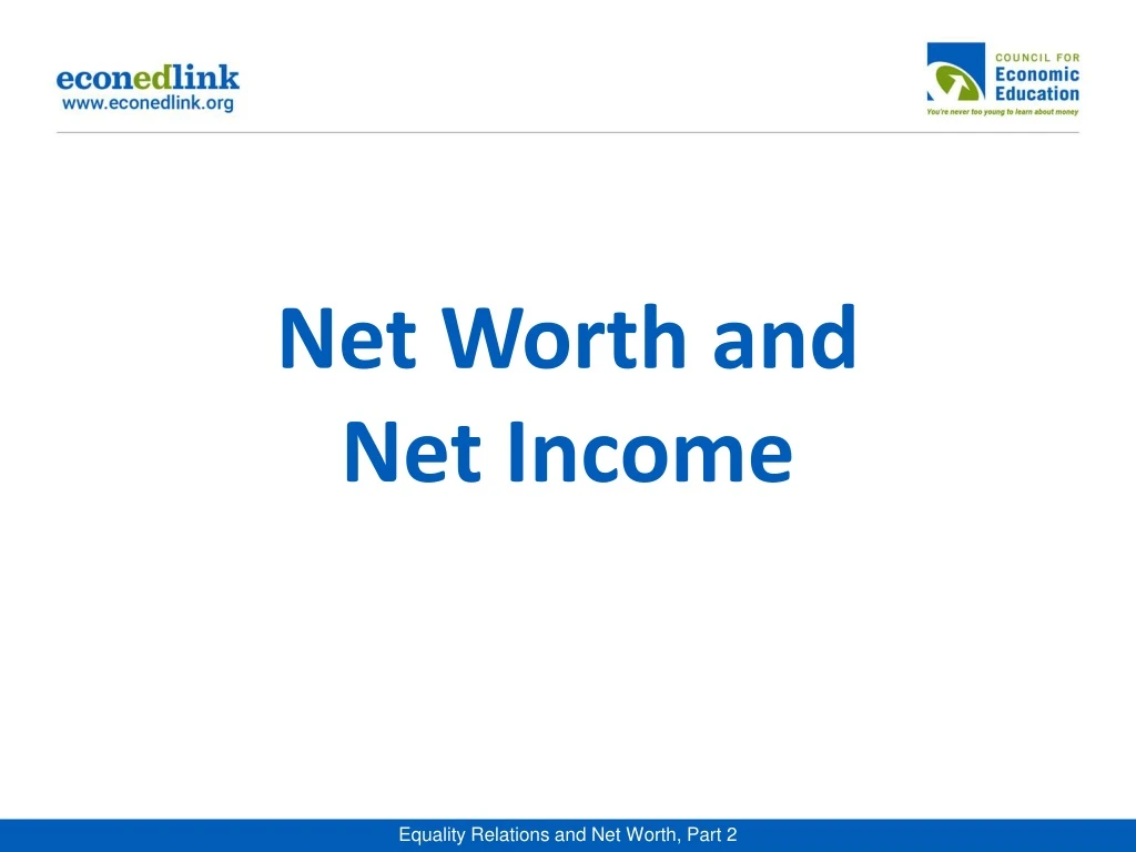 net worth and net income n.