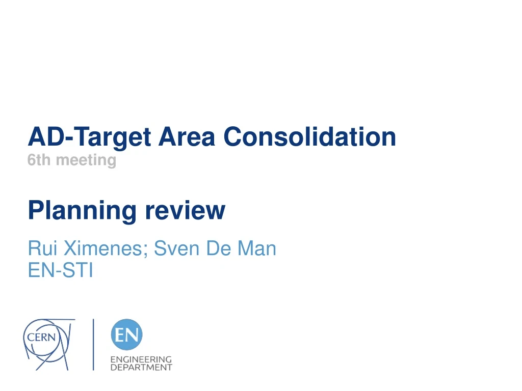 ad target area consolidation 6th meeting planning review n.