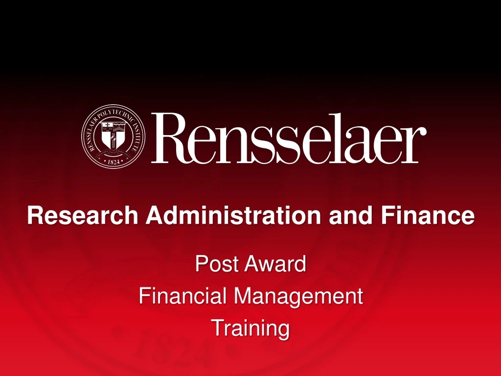 research administration and finance n.