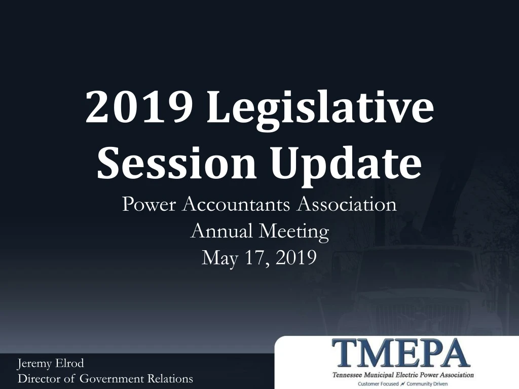 2019 legislative session update n.