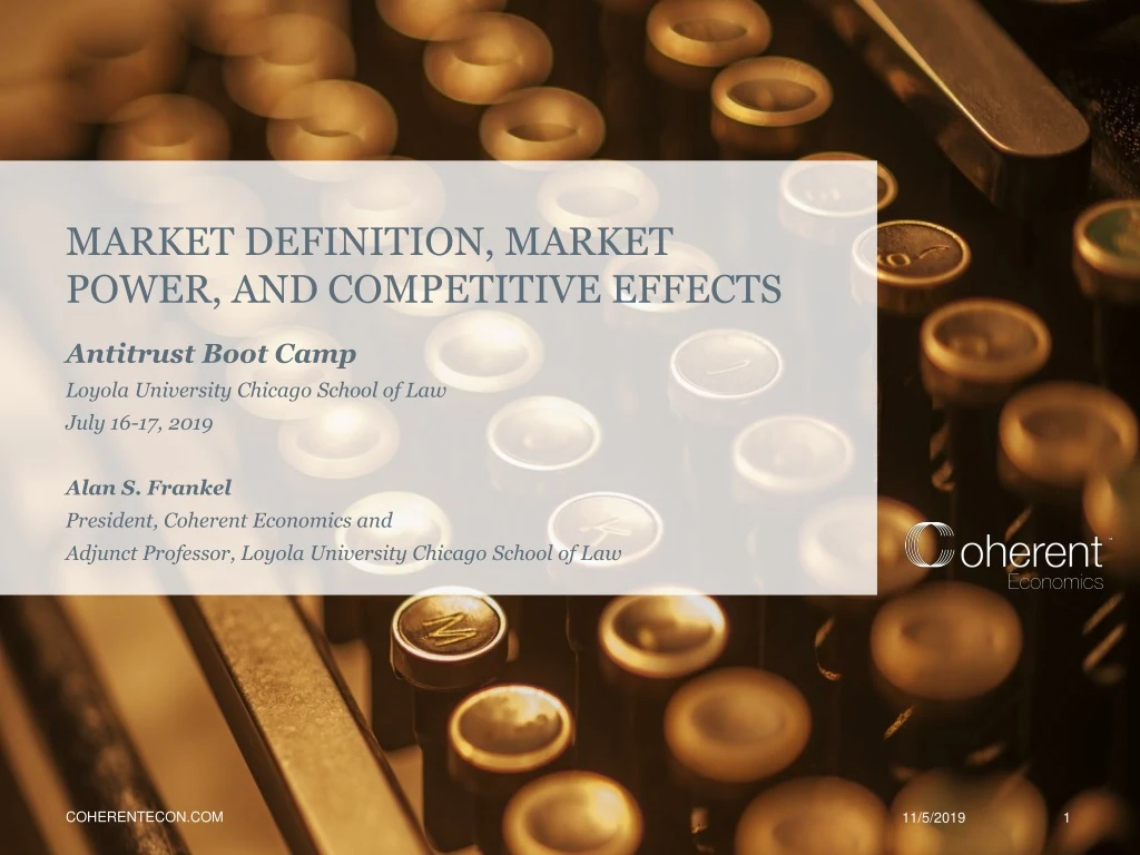 market definition market power and competitive effects n.