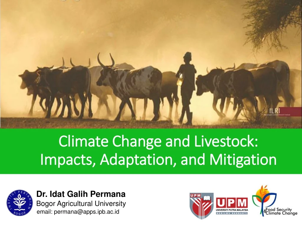 PPT - Climate Change and Livestock: Impacts, Adaptation, and Mitigation ...