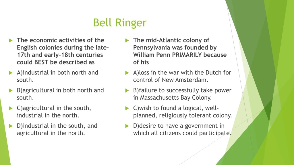 Ppt Bell Ringer Powerpoint Presentation Free Download Id 8914364