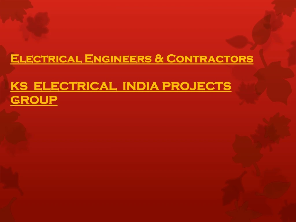 electrical engineers contractors ks electrical n.