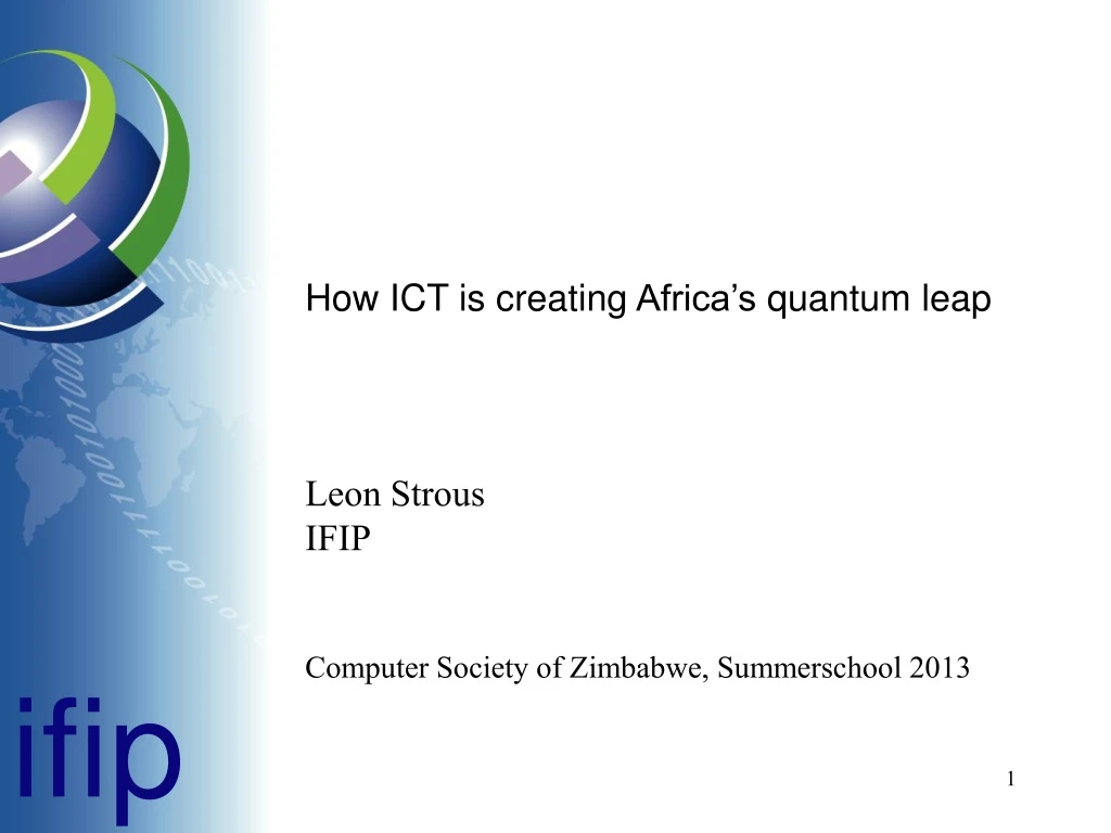 how ict is creating africa s quantum leap leon n.