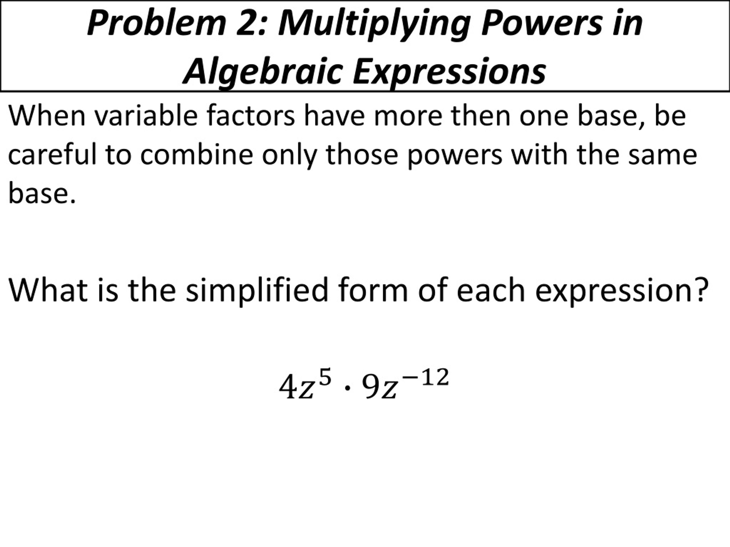 PPT - 7-2 Multiplying Powers with the Same Base PowerPoint Presentation ...